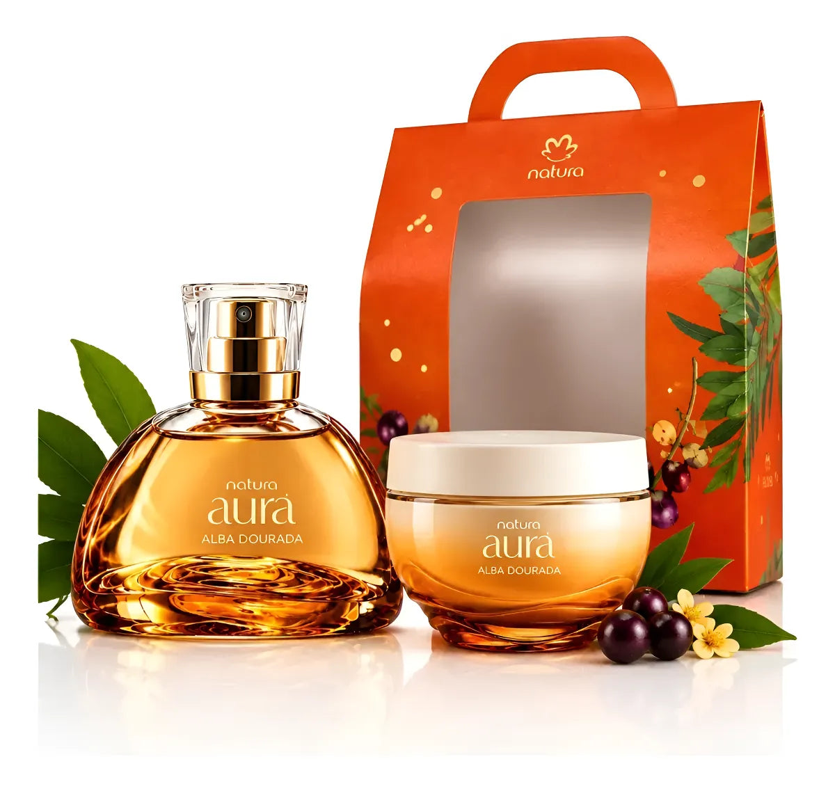 Natura Aura Alba Dourada Kit Eau De Parfum Body Cream