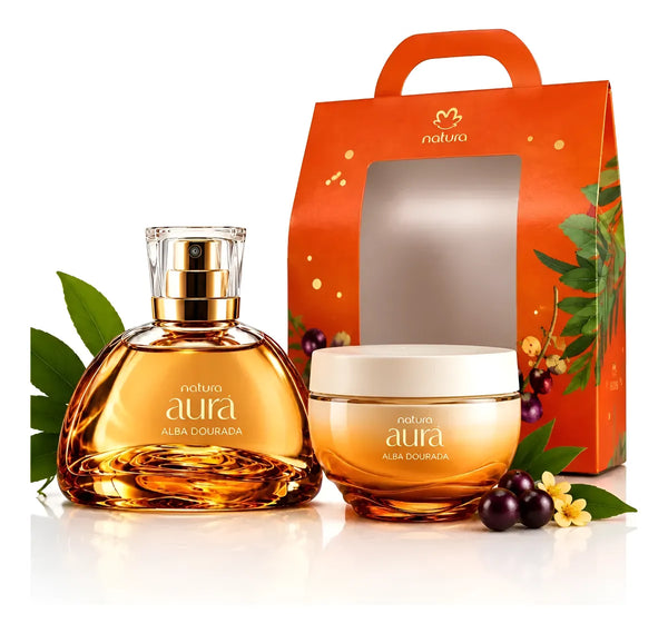 Natura Aura Alba Dourada Kit Eau De Parfum Body Cream