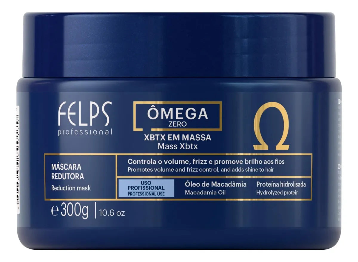 Omega Zero Hair Mask 300g Frizz Control - Felps Professional