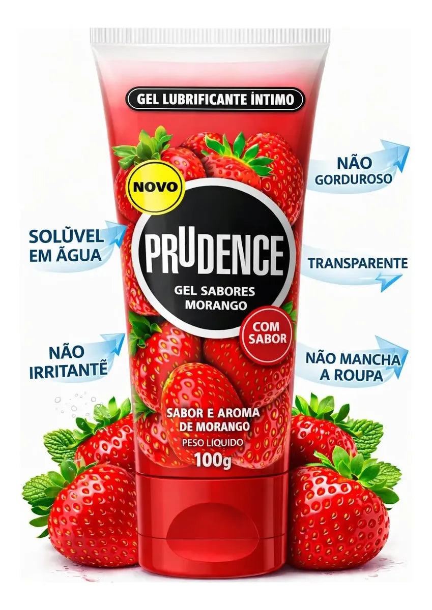 Prudence Strawberry Flavored and Aromatized Lubricant Gel - 100g
