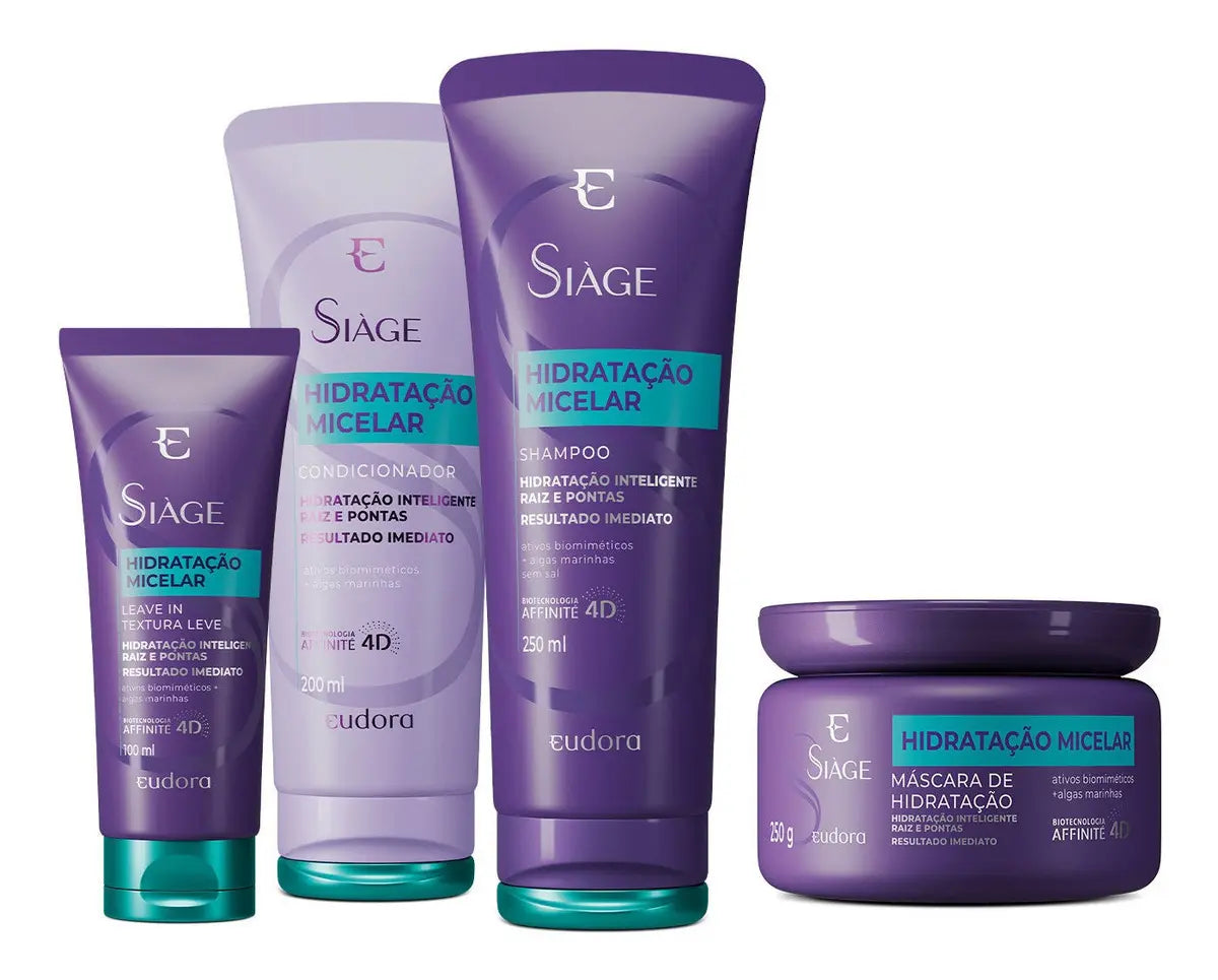 Combo Siàge Hidratação Micelar (4 Itens) Eudora