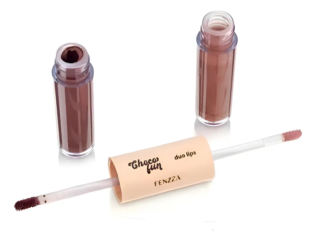 Fenzza Makeup Duo Lips Choco Fun + Gloss Lipstick Color Chocomelo