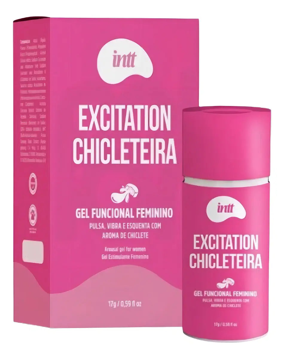 Female Excitation Bubblegum for the Vaginal Canal - Vibrates, Pulsates and Warms - Bubblegum Flavor - Intt 17g