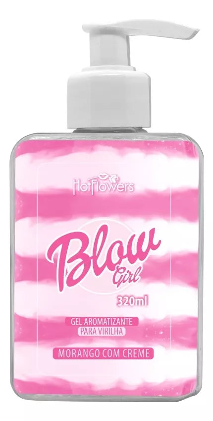 Hot Flowers Blow Girl gel aromatizante beijável para virilha