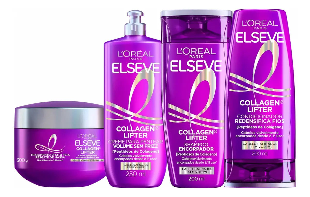 Shampoo + Conditioner + Styling Cream + Treatment Mask Elseve Collagen Lifter