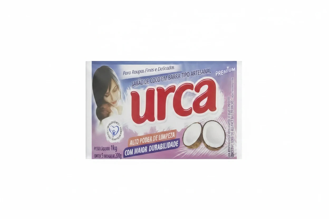 Urca Premium Coconut Handmade Bar Soap, Pack (5 Units)