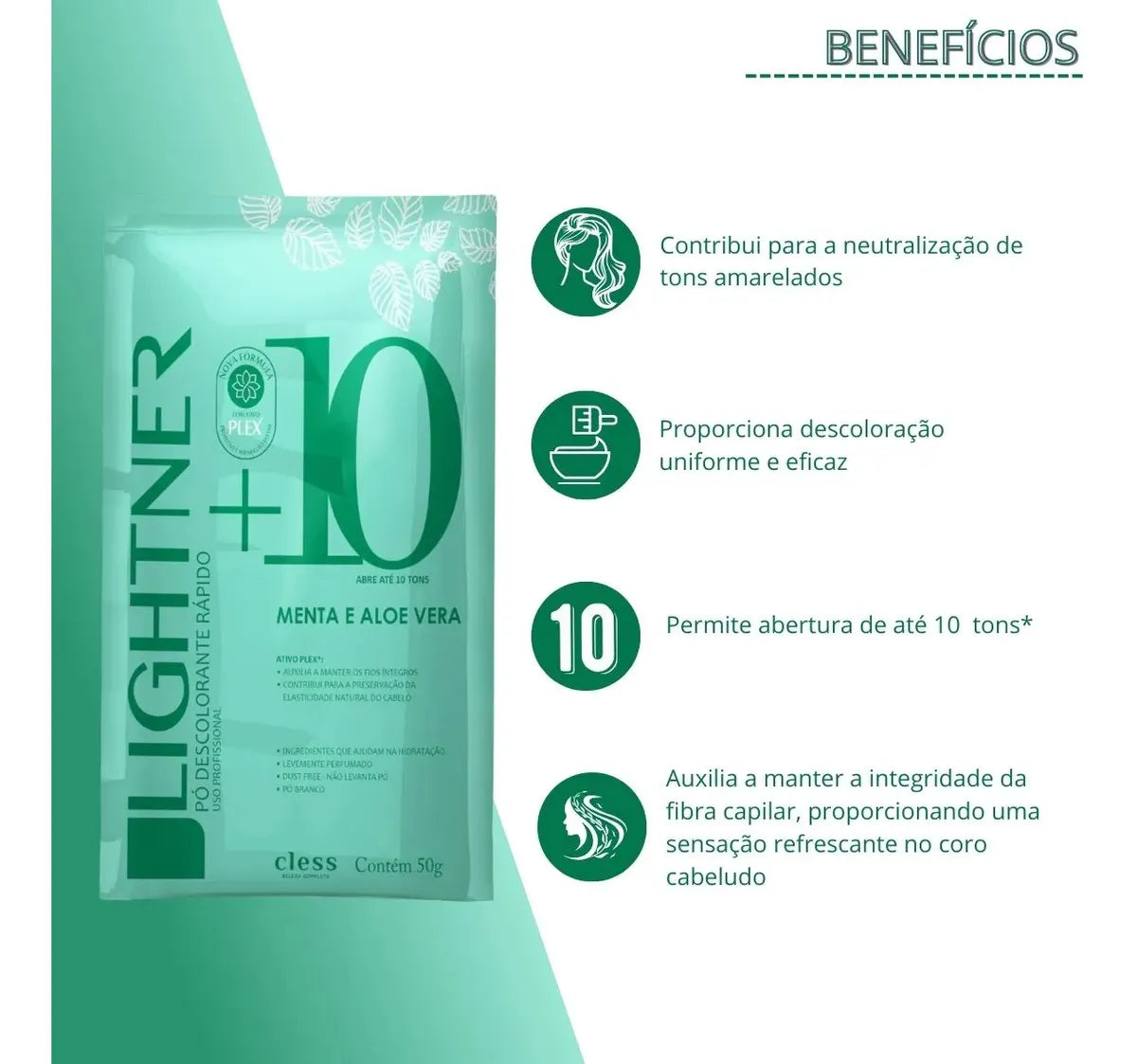 Cless Mint Aloe Lightener Hair Bleaching Powder 50g