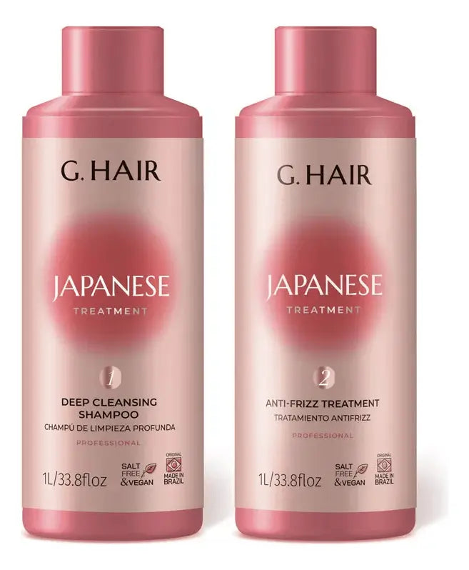 G Hair Japanese Treatment Shampoo + Anti-frizz Treatment 2x1L