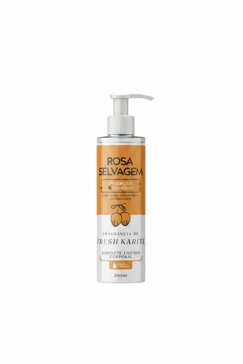 Sabonete Líquido Fresh Karité Rosa Selvagem - 400ml