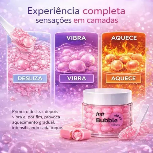 Bubble Vibes 3-in-1 Gel - Glides, Vibrates, Heats - 120g - Intt