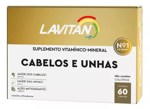 Polivitamínico Lavitan Cabelos e Unhas 60 cápsulas