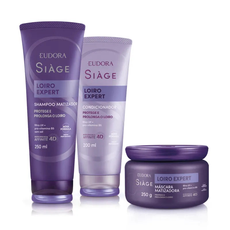 Kit Siàge Loiro Expert - Shampoo 250ml + Máscara 250g + Condicionador 200ml