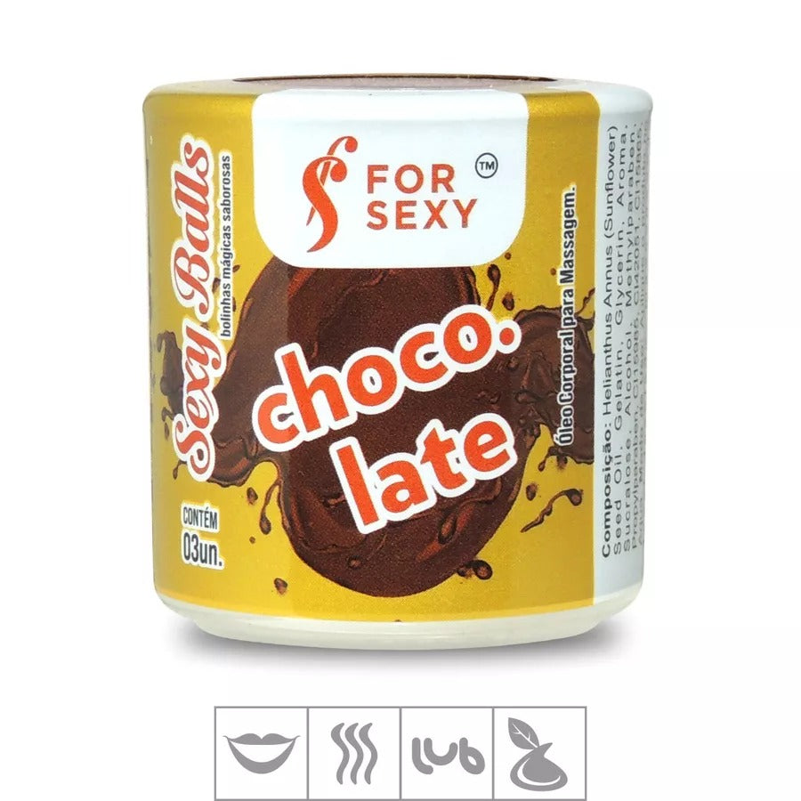 BOLINHA BEIJÁVEL SEXY BALLS 3UN (ST732) - CHOCOLATE