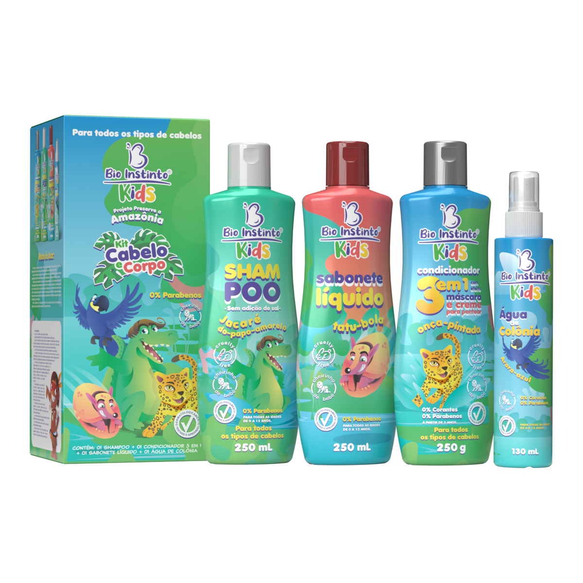 KIT CABELO E CORPO KIDS BIO INSTINTO