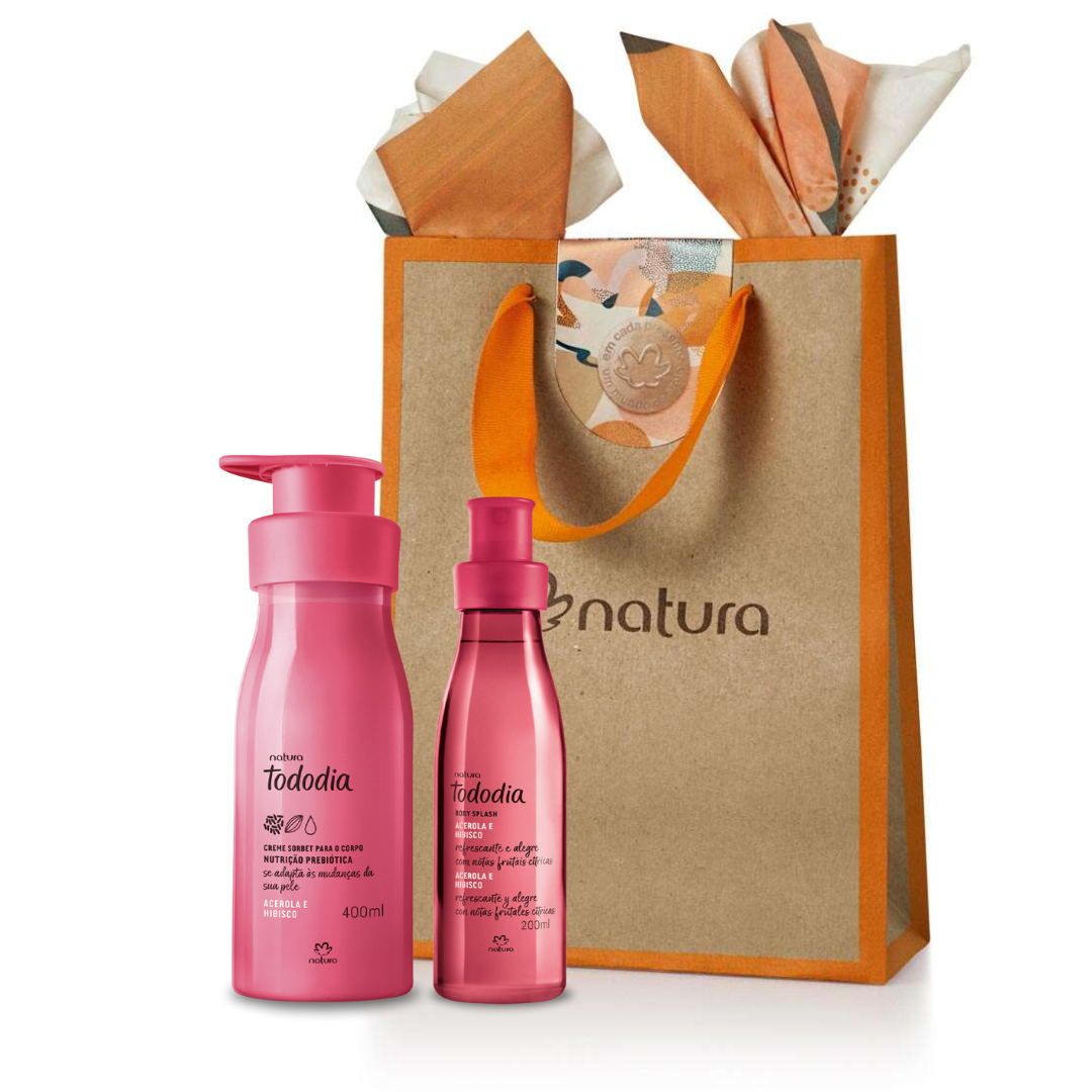 Natura Tododia Acerola and Hibiscus Kit (Body Lotion + Body Splash)