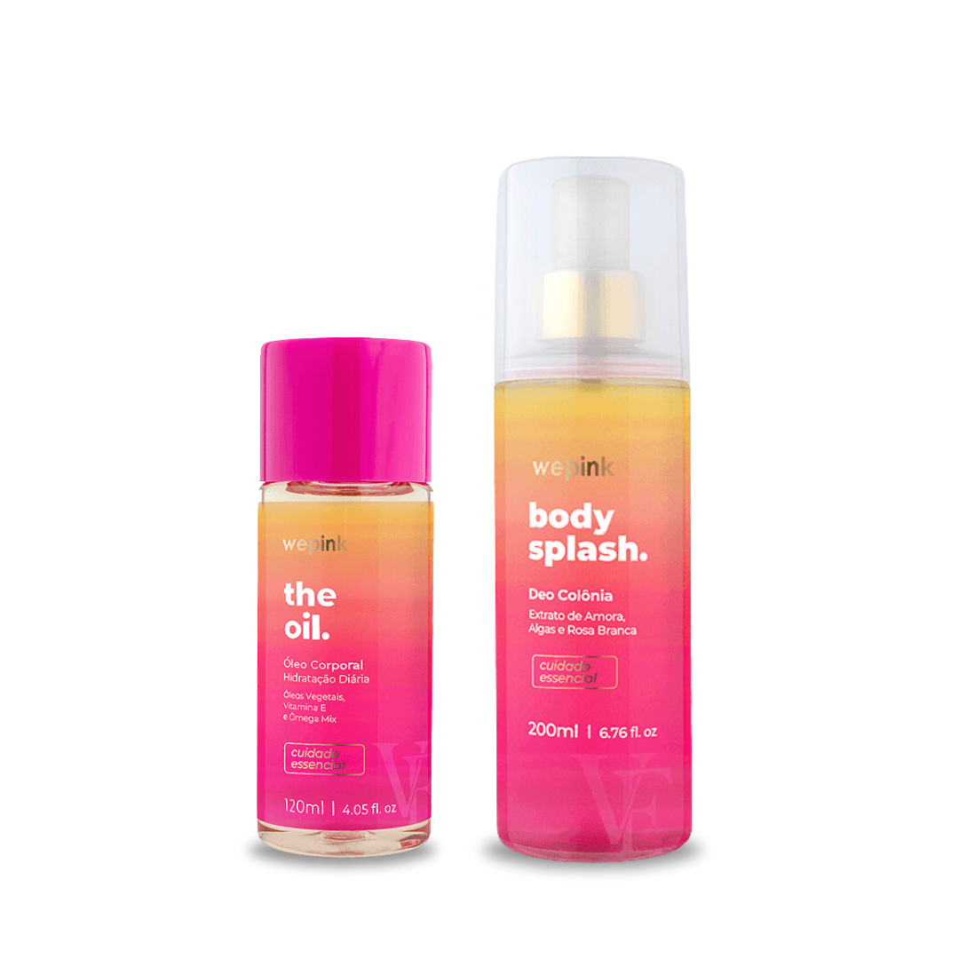 Kit The Oil Óleo Corporal VF 120ml, Body Splash VF Desodorante Colônia 200ml - Wepink