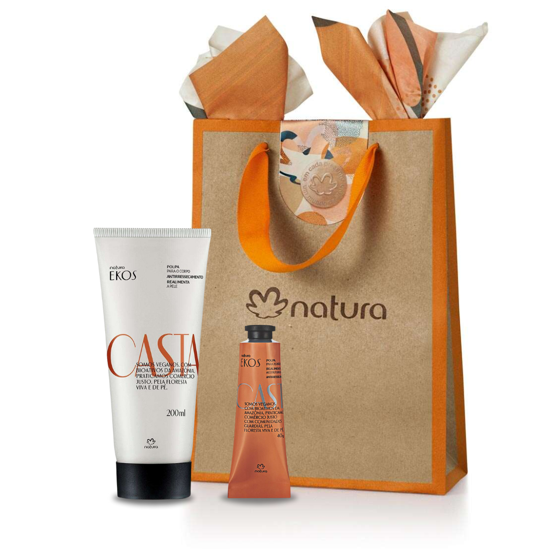 Presente Natura Ekos Castanha Hidratante Corporal (200g) e Polpa para as Mãos (40g)