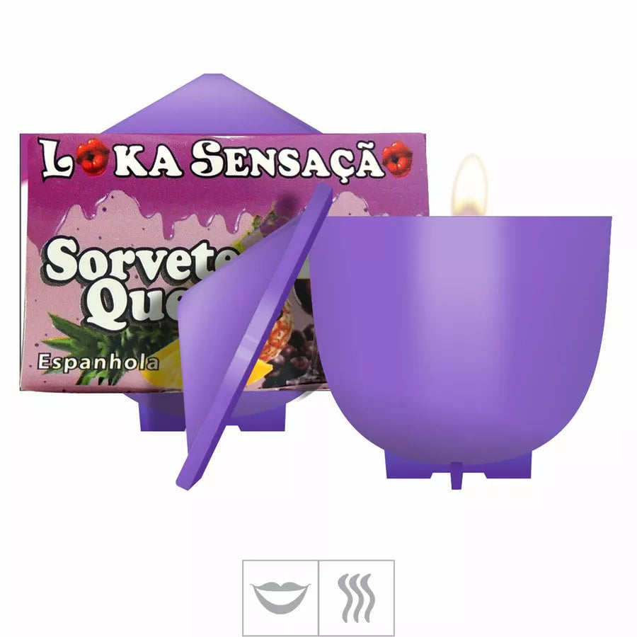 VELA BEIJÁVEL SORVETE QUENTE 30G - ESPANHOLA