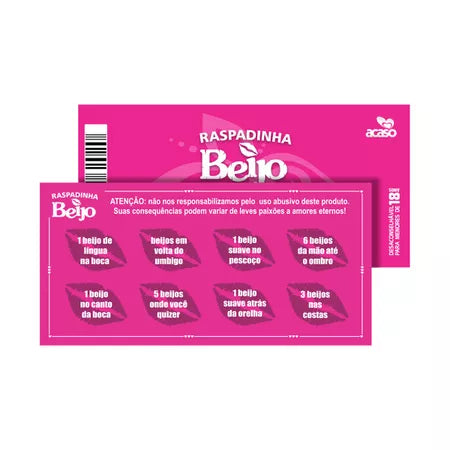 RASPADINHA PACOTE COM 10UN