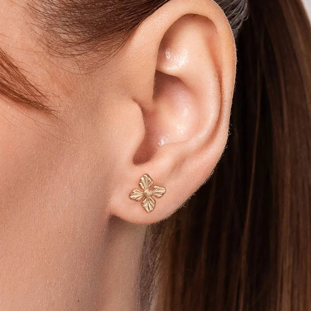 Brinco Flor Banhado a Ouro 18k - Tam.único Rommanel