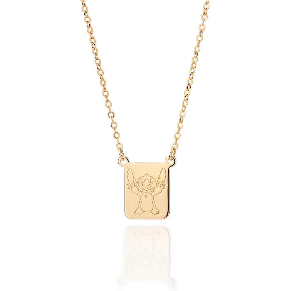 Gargantilha Ohana Stitch Banhada a Ouro 18k - Tam.50 Romanel