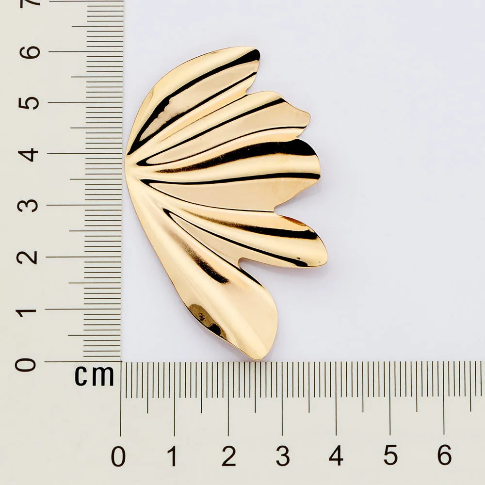 Maxi Brinco Asa de Borboleta Banhado a Ouro 18k - Tam.único