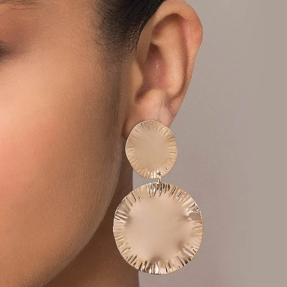 Maxi Brinco Círculos Banhado a Ouro 18k - Tam.único