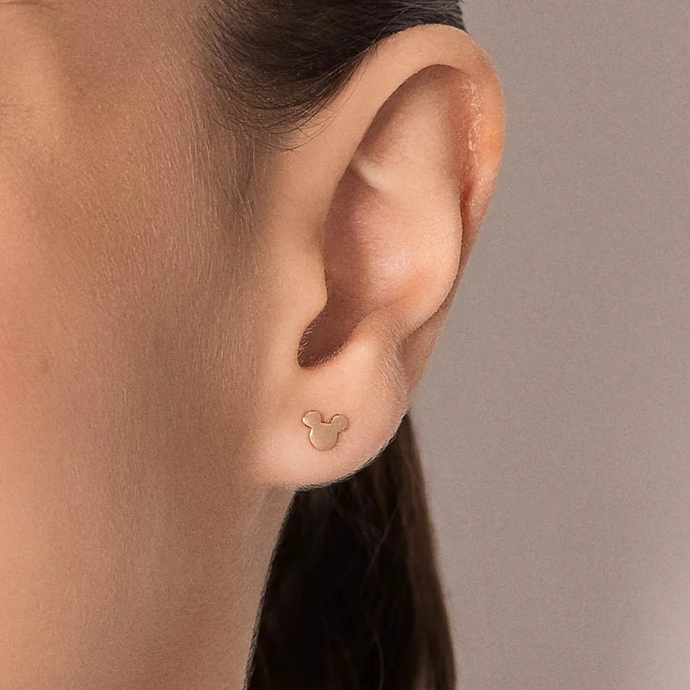 Brinco Mickey Baby Banhado a Ouro 18k - Tam.único