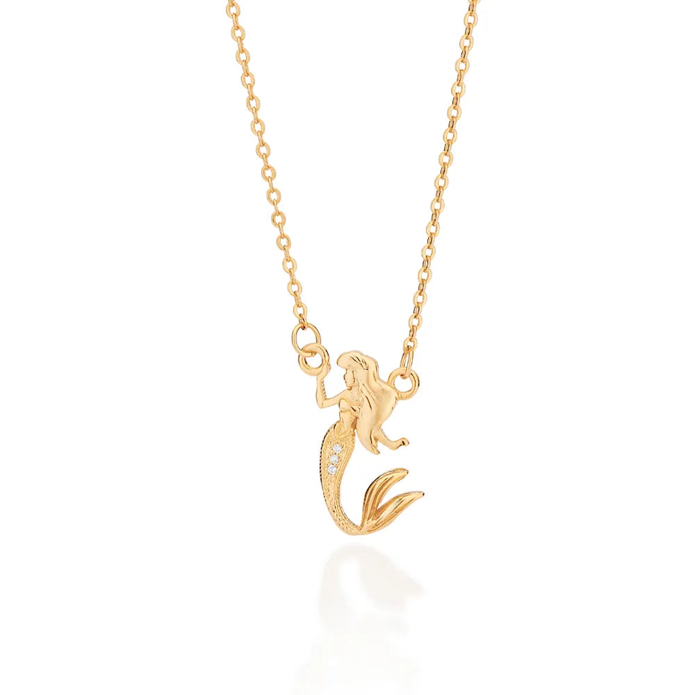 Gargantilha Ariel Banhada a Ouro 18k Com Zircônias - Tam.50