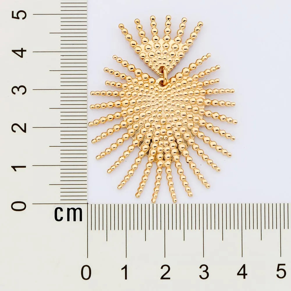 Maxi Brinco Sagrado Coração Banhado a Ouro 18K - TAM.Único