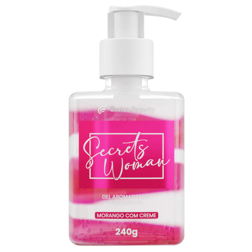 Gel Aromatizante Beijável Morango Secrets Woman - 240g