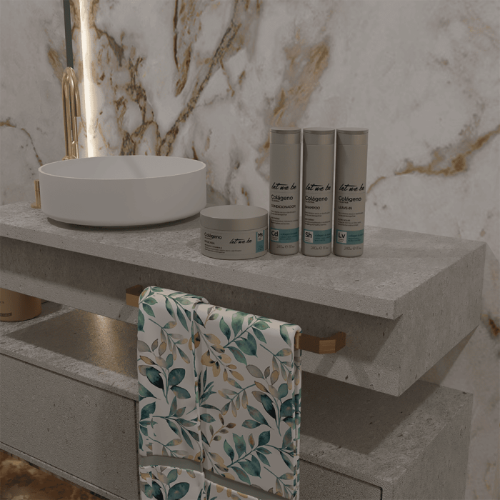 Kit Colágeno e Elastina | Shampoo + Condicionador + Leave-in + Máscara - 240ml