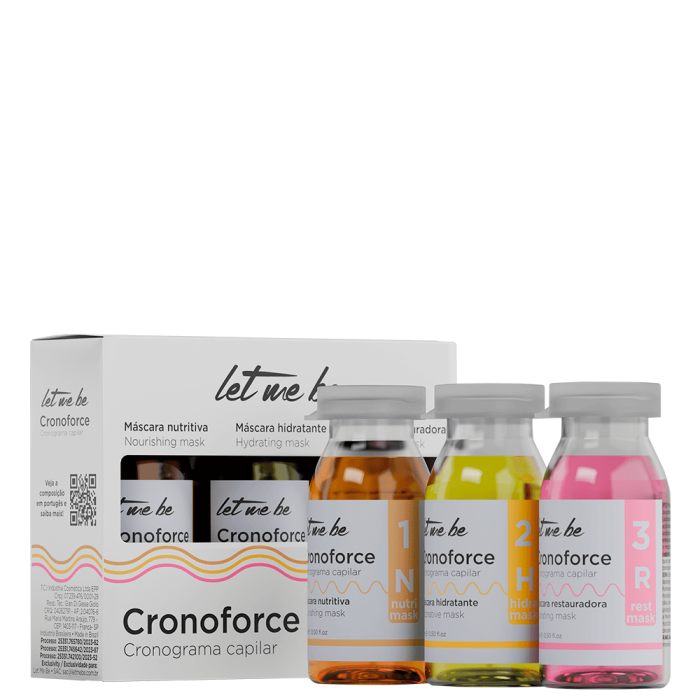 KIT Cronograma Capilar de Ampolas Cronoforce – 15ml cada | 3 Ampolas
