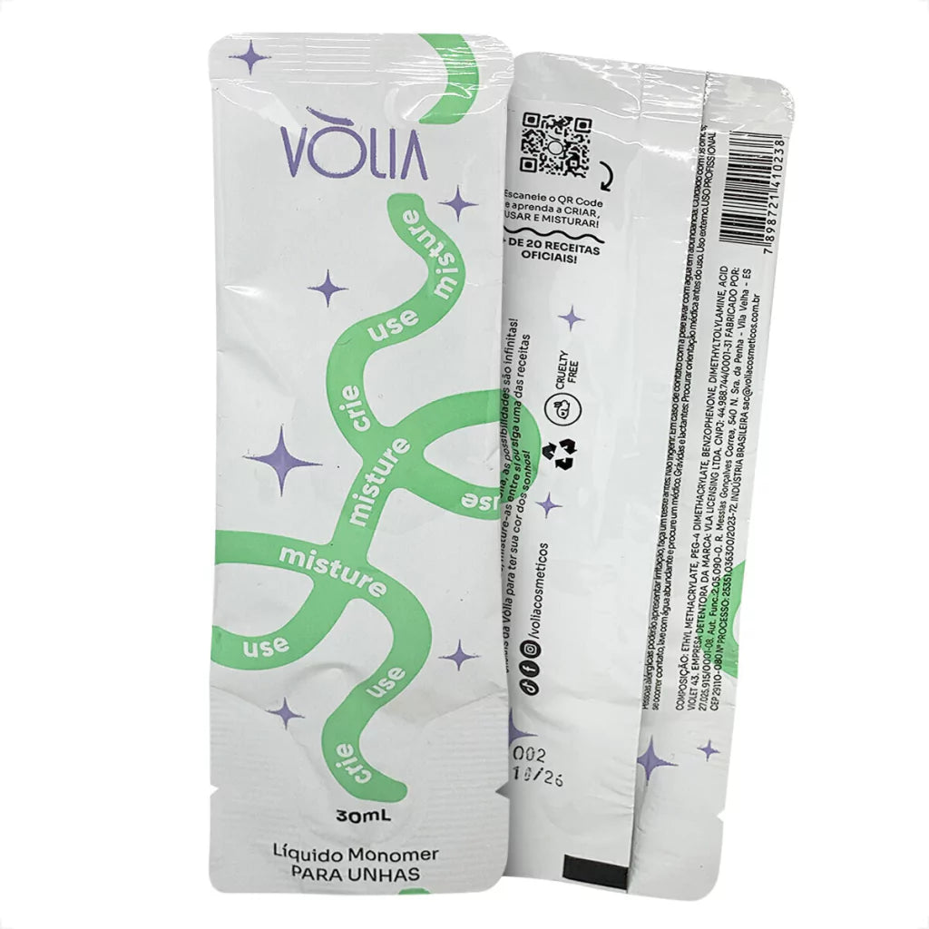 Monomer Líquido Para Unhas Acrílicas Cor Transparente sachê 30ml