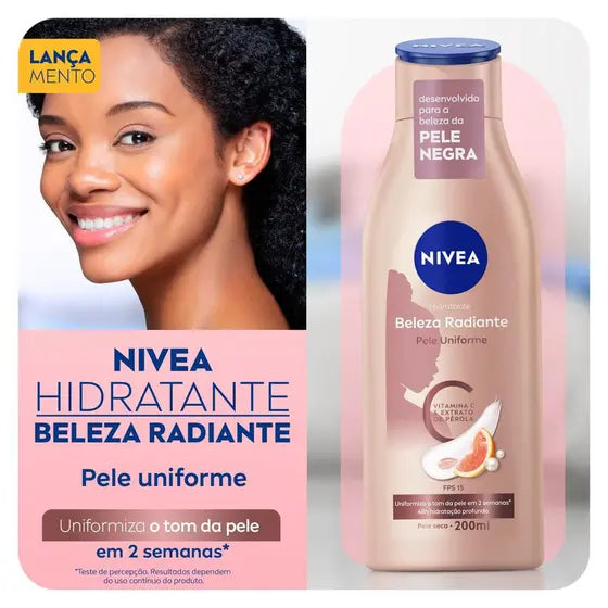 NIVEA Body Moisturiser Radiant Beauty Uniform Skin 200ml