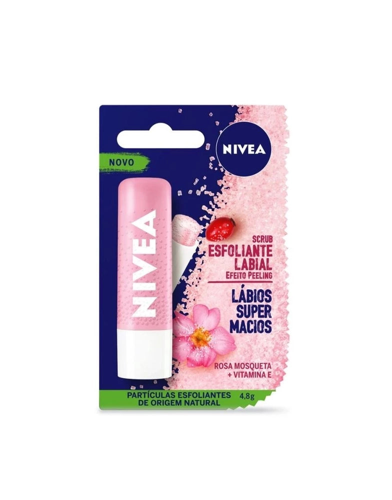 NIVEA ESFOLIANTE LABIAL SCRUB ROSA MOSQUETA