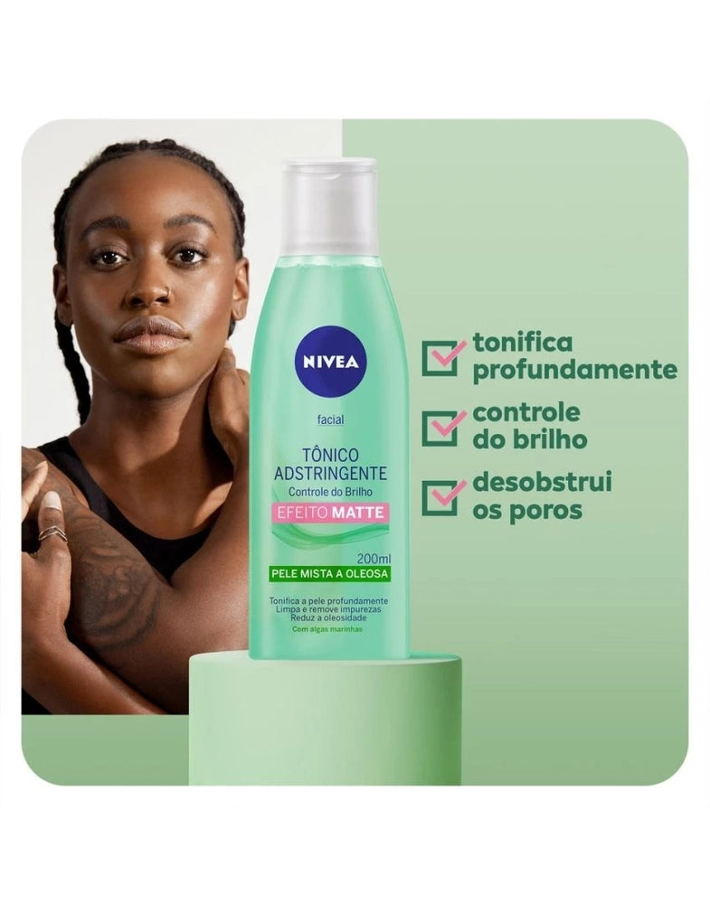 NIVEA TÔNICO ADSTRINGENTE FACIAL CONTROLE DO BRILHO 200ML