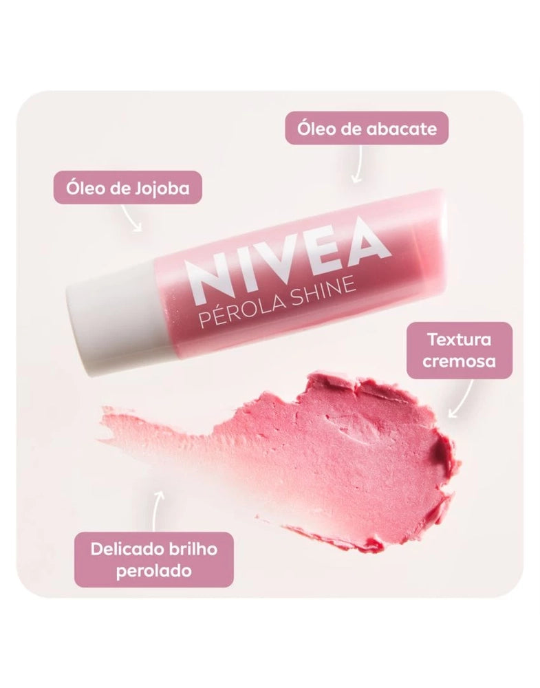 NIVEA HIDRATANTE LABIAL PÉROLA SHINE 4,8 G