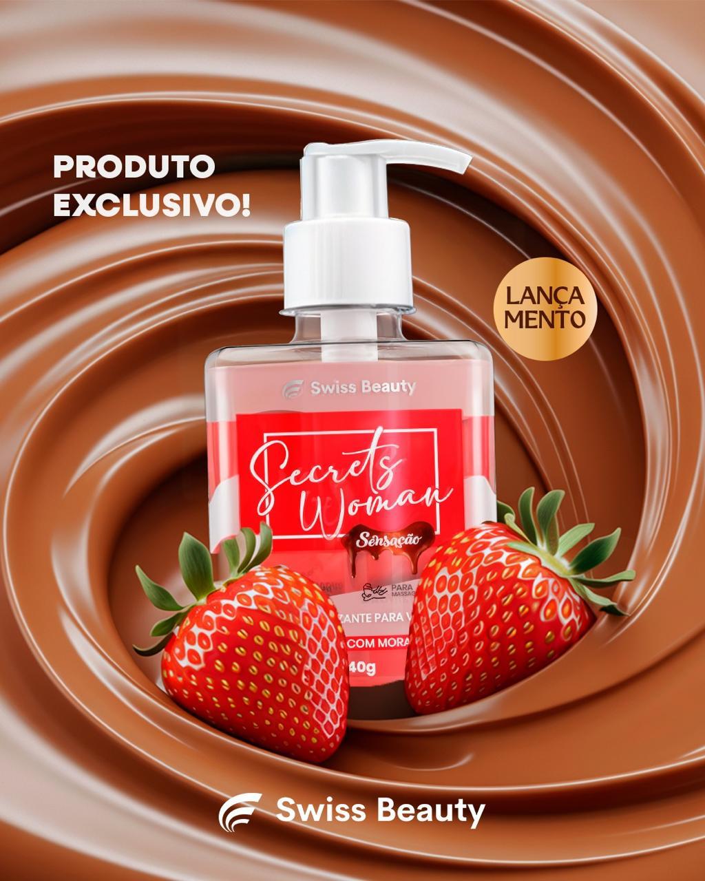 Gel Aromatizante Beijável Morango Secrets Woman - 240g