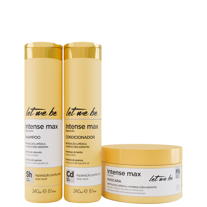Kit Intense Max Home Care Pós Química | Shampoo + Condicionador + Máscara - 240ml