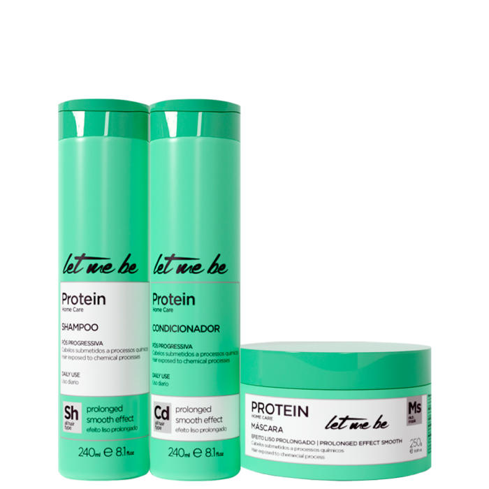 Kit Protein Home Care Pós Química | Shampoo + Condicionador + Máscara - 240ml
