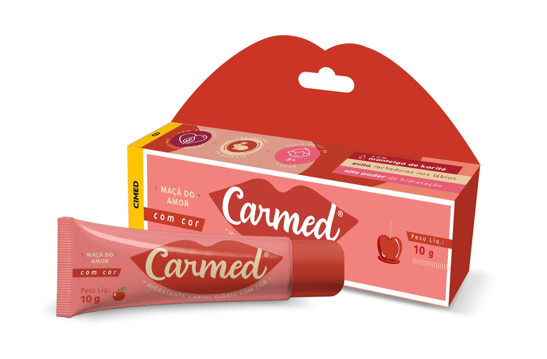 Carmed Maçã do Amor Lip Gloss 10g