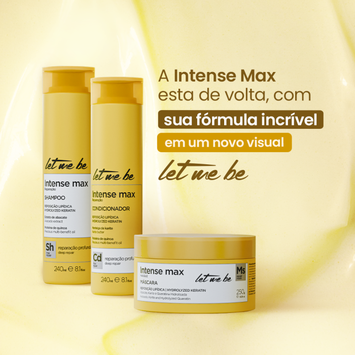 Kit Intense Max Home Care Pós Química | Shampoo + Condicionador + Máscara - 240ml