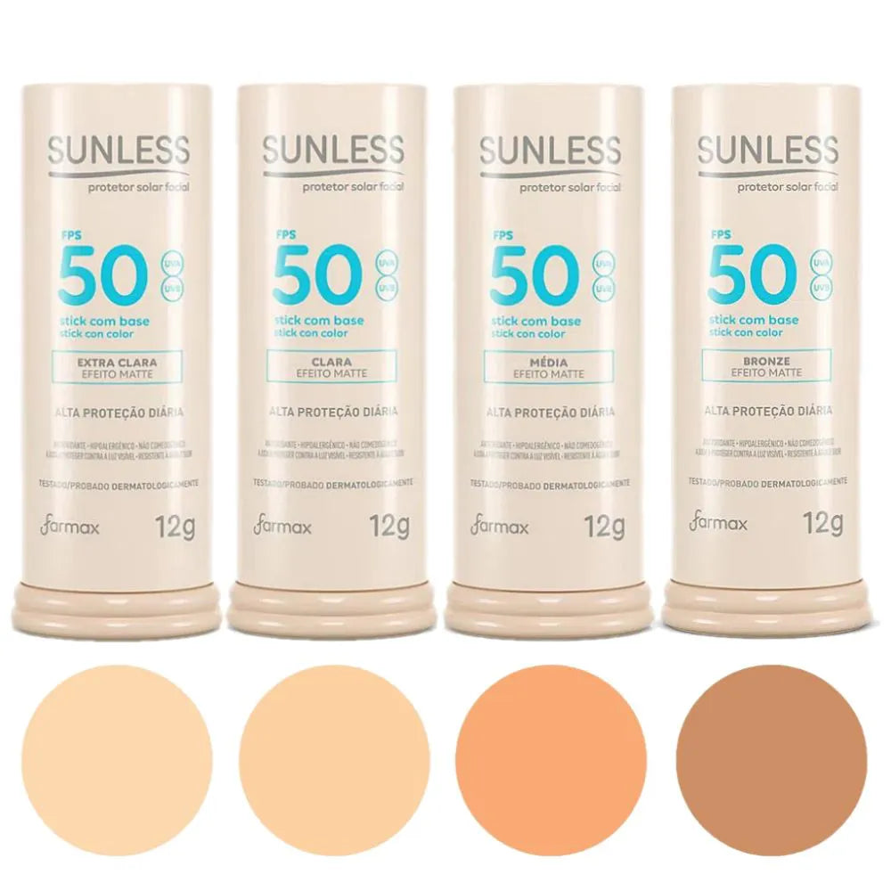 Protetor Solar Facial Sunless Stick Com Base Clara 12g