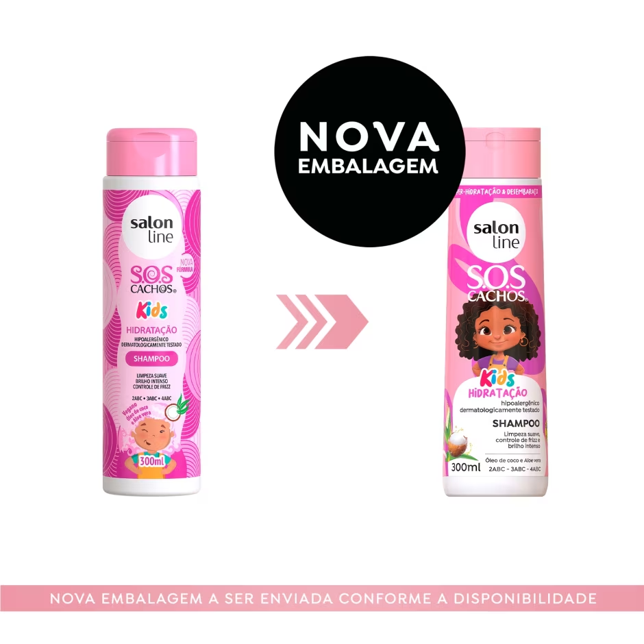 SOS Cachos Kids Hidratação Shampoo Salon Line - 300ml