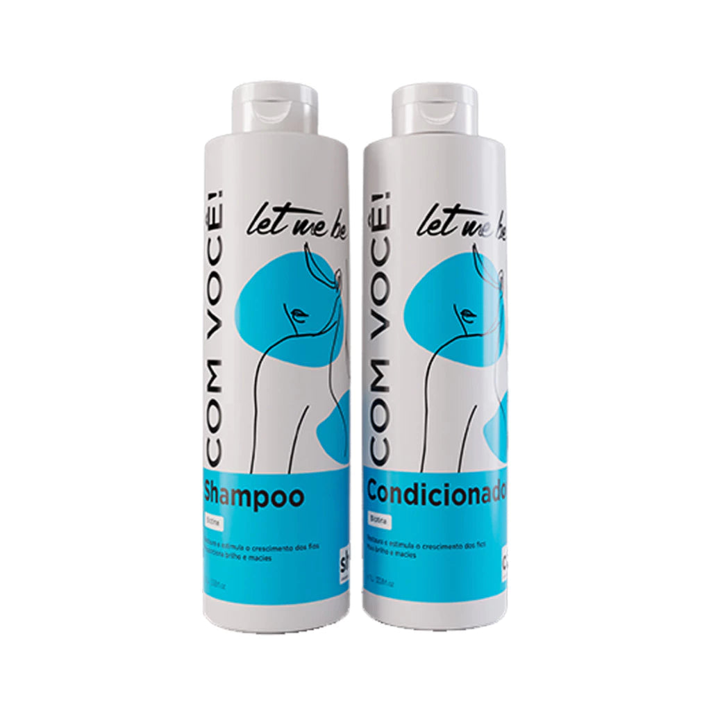 Kit Shampoo + Condicionador Biotina - Com Você - 1L