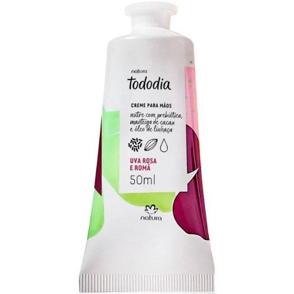 Creme para as mãos natura uva rosa e roma hidratante - 50ml