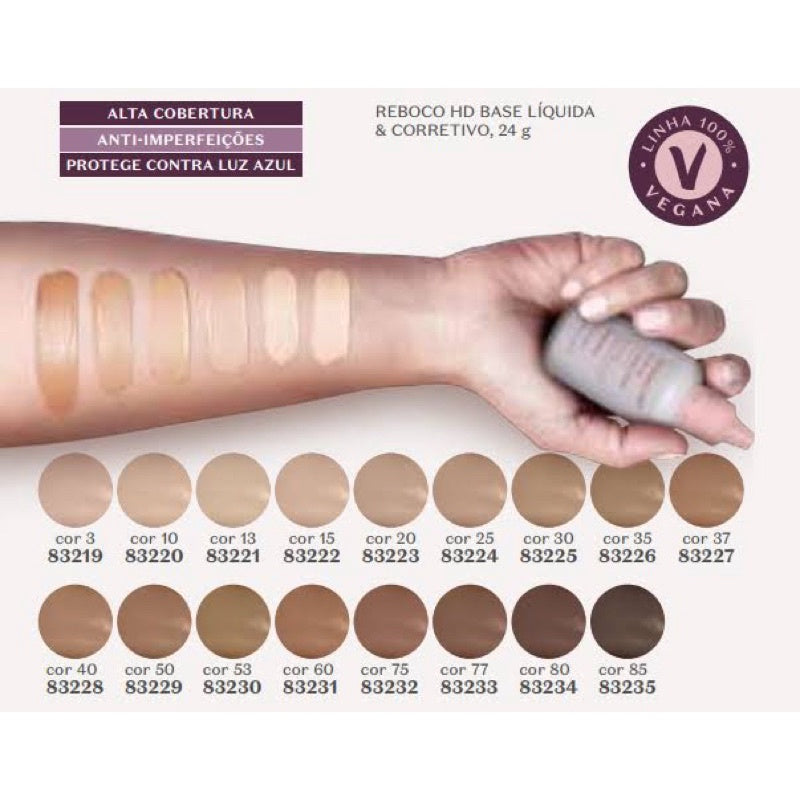 Liquid Foundation & Concealer Reboco HD Intense 24g