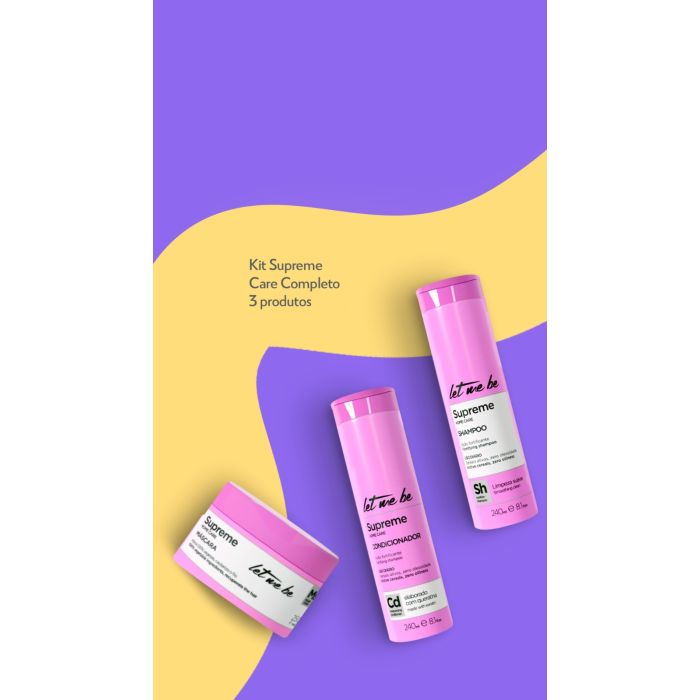 Kit Supreme Home Care Pós Química | Shampoo + Condicionador + Máscara - 240ml