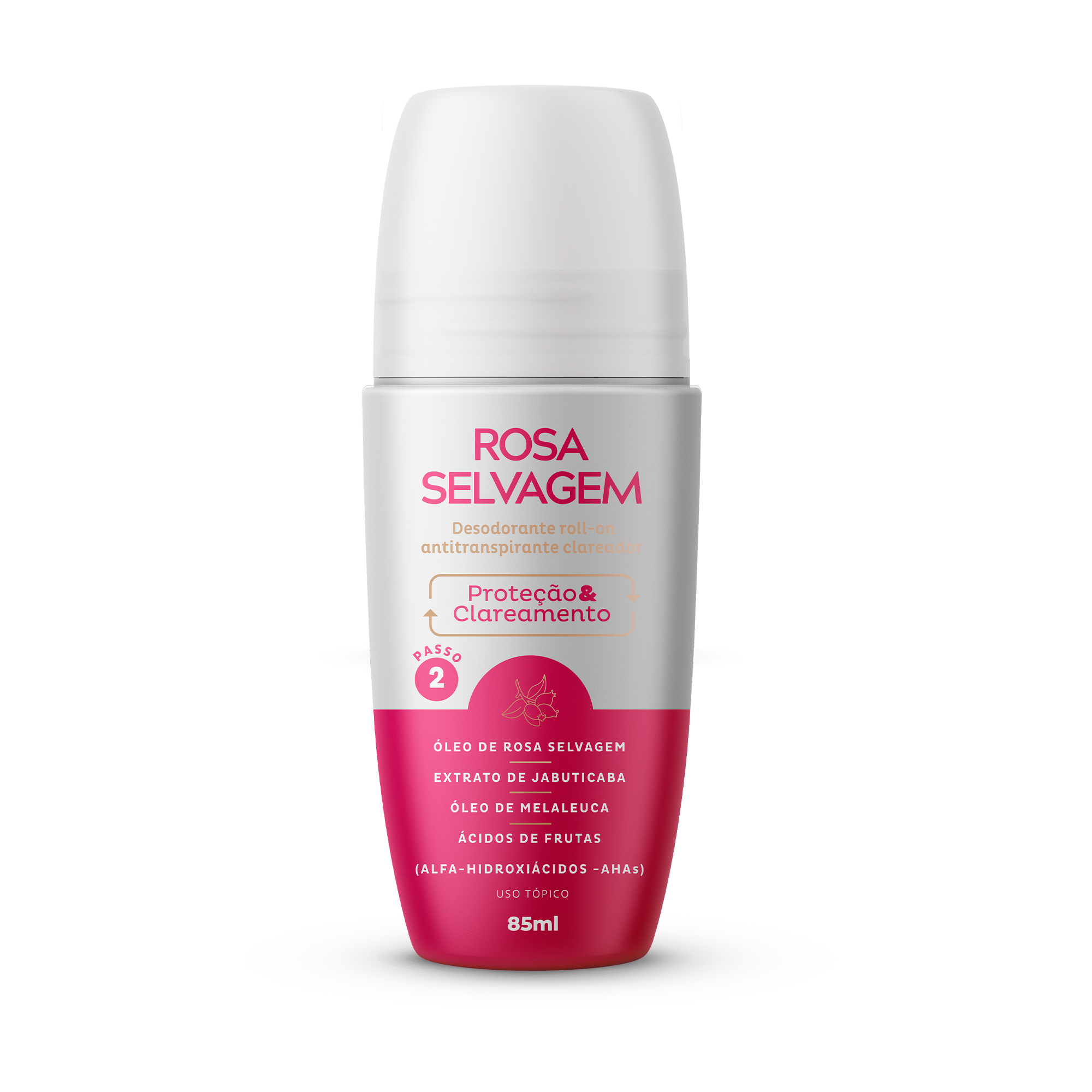 Whitening Roll-on Deodorant Rosa Selvagem - 85ml